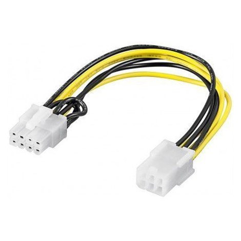 Goobay | Power cable | Male | 6 pin PCI Express power | Female | 8 pin PCI Express power | 19.5 cm